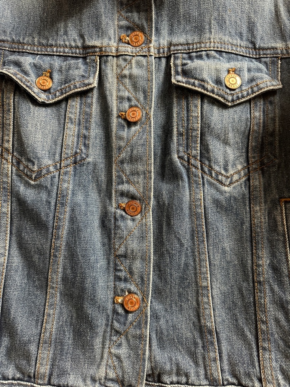 J. Crew Medium Blue Denim Jean Jacket.  Classic fit. - Picture 9 of 10